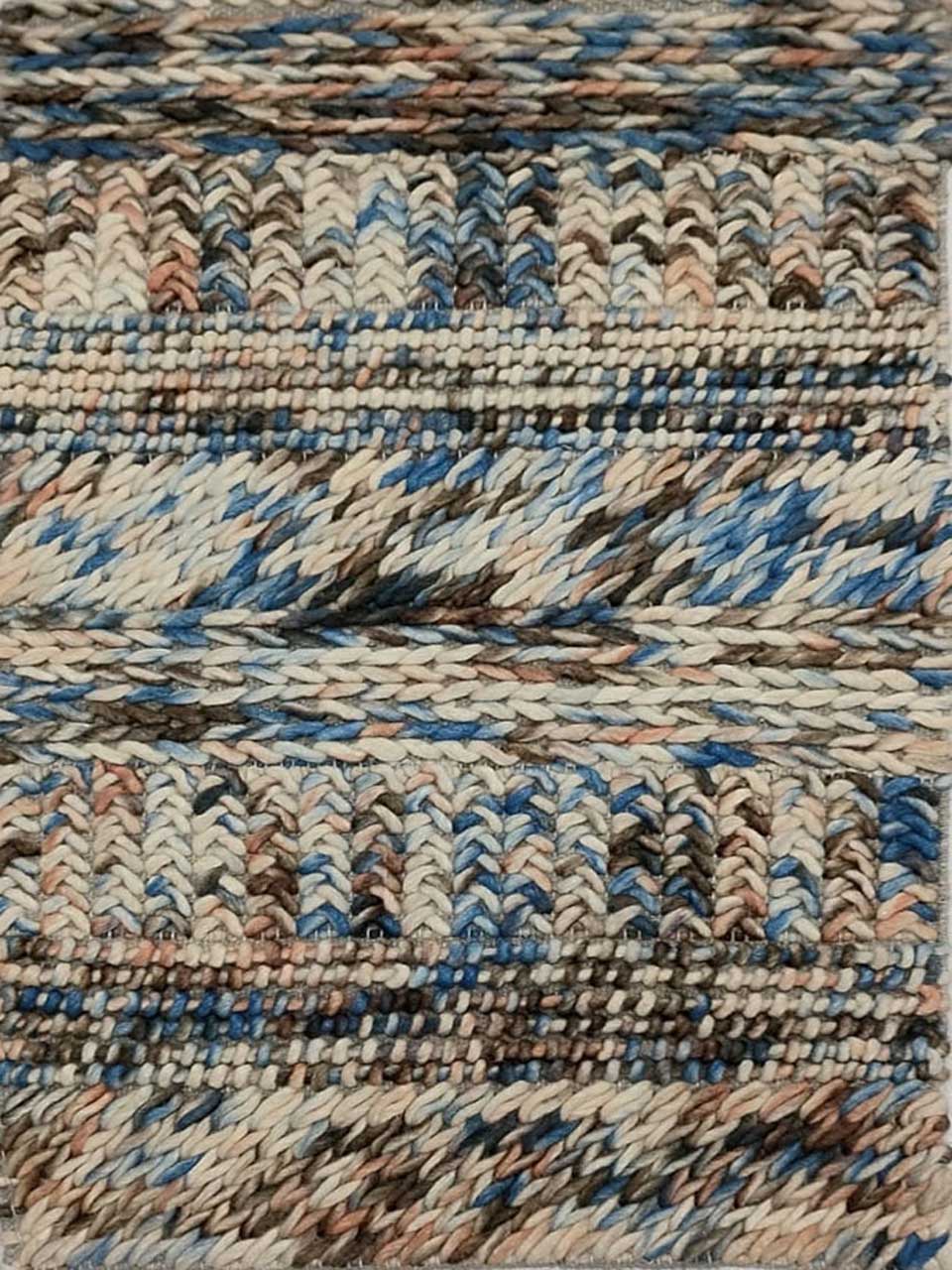 Solid Color Jute and Cotton Blend Dhurrie