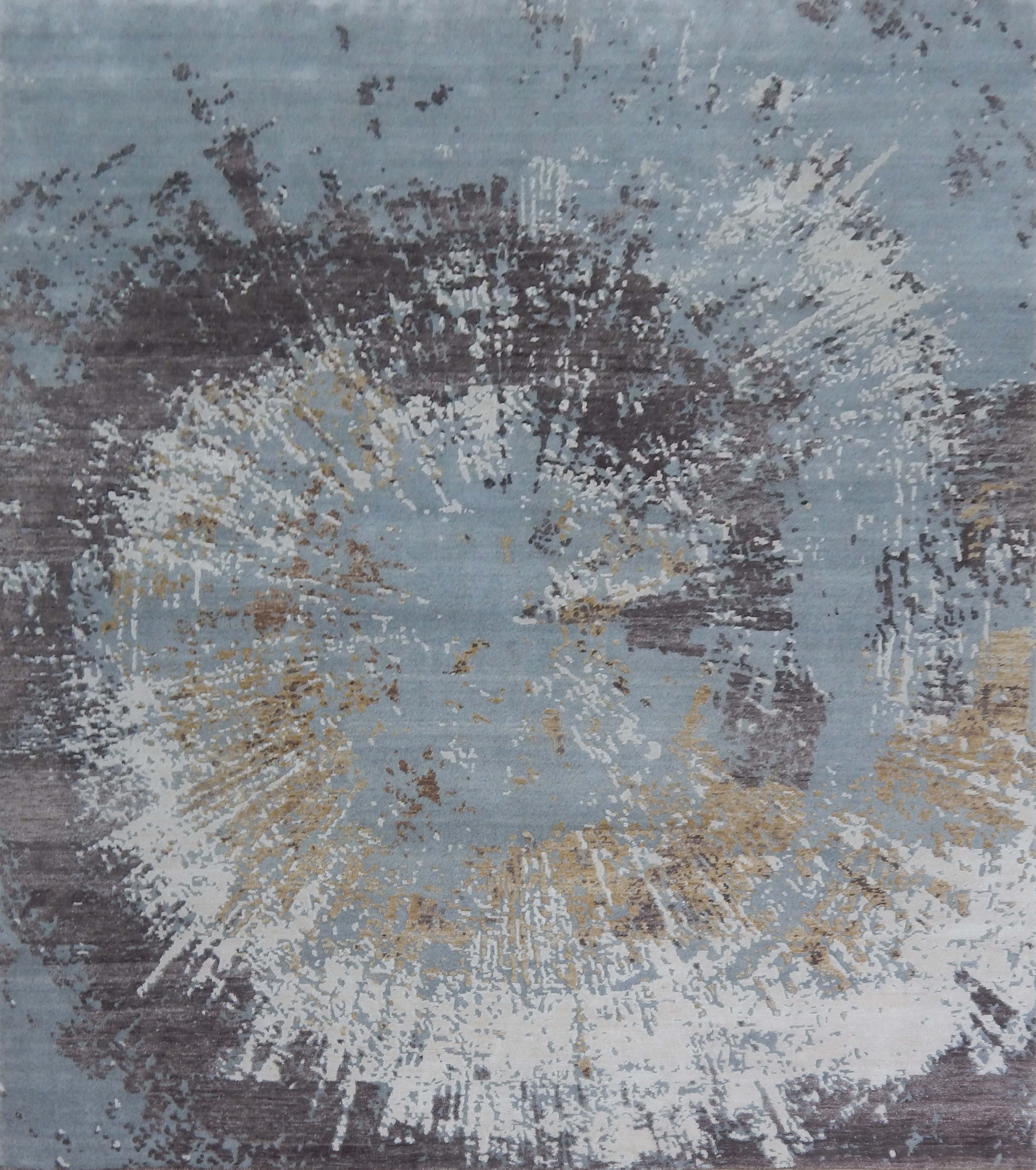 Contemporary Abstract Hand Knotted Carpet