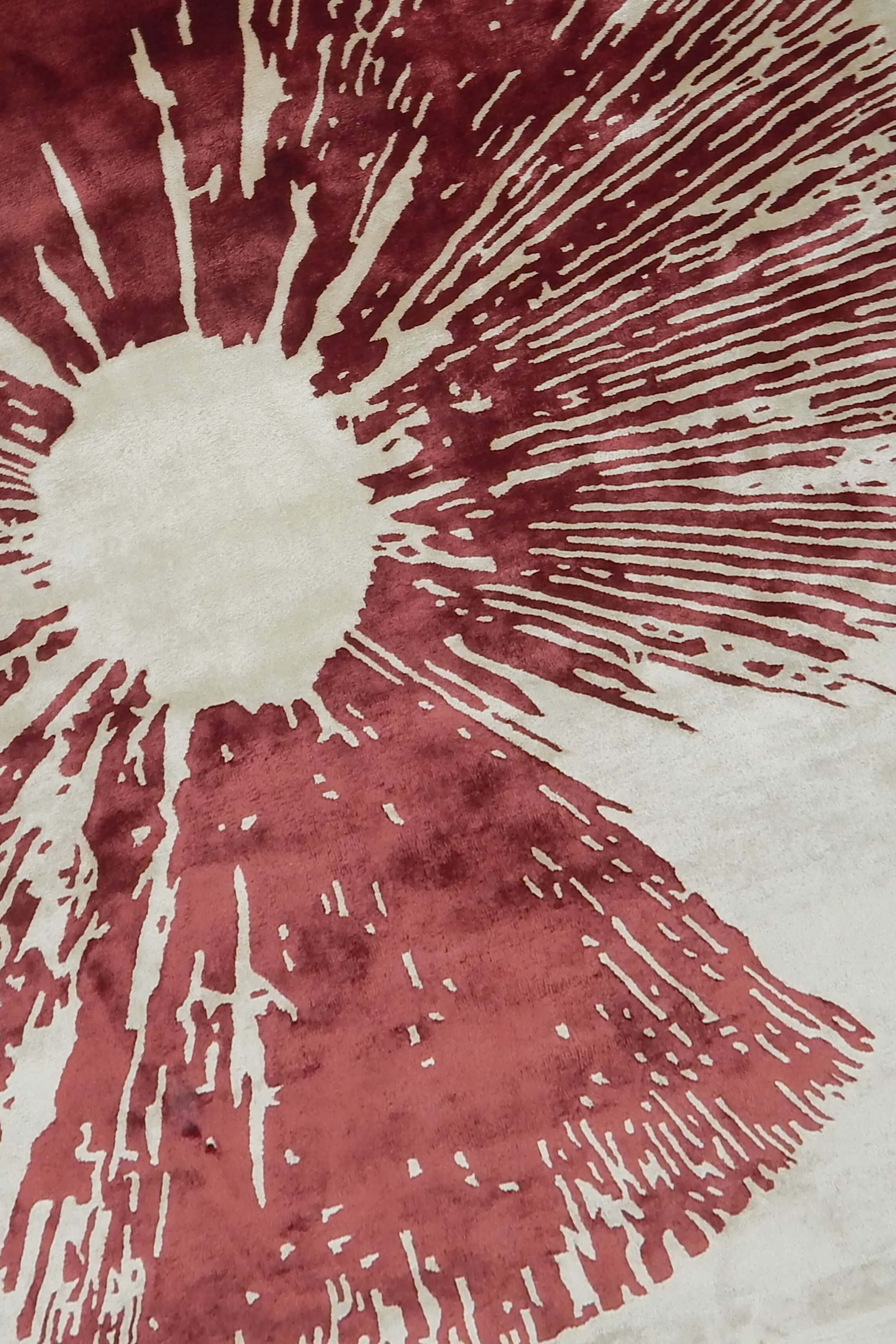 Contemporary Hand Tufted Rug in Blue and Gray